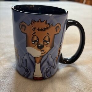 Las Vegas Ceramic Coffee Mug Teddy Bear " I Don't Do‎ Mornings"